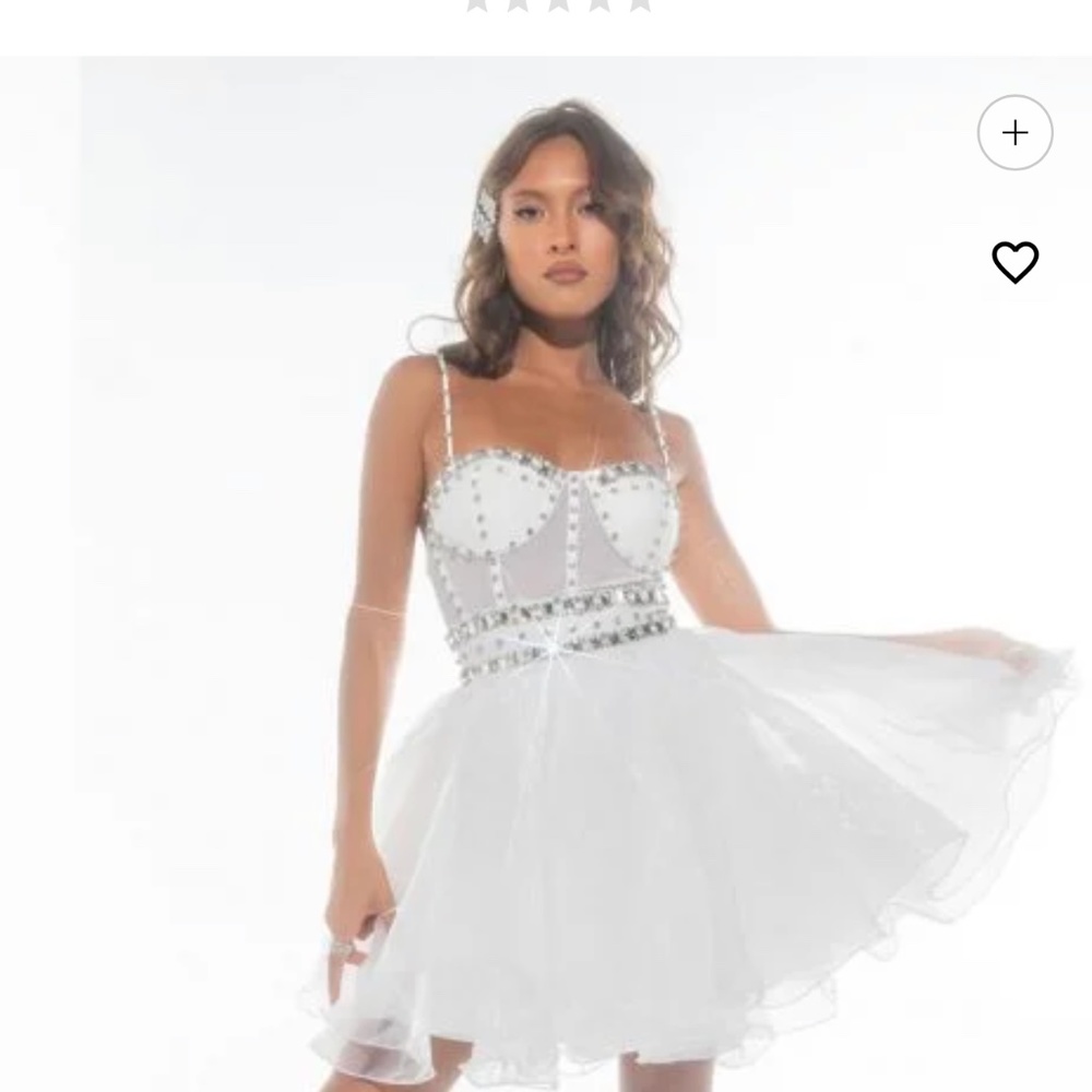 RUBY MINI TULLE DRESS WITH RHINESTONE CORSET